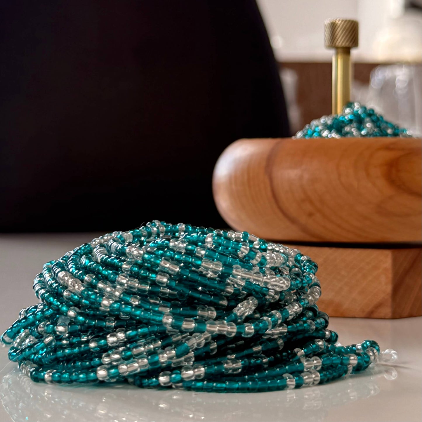 Blue and Clear Waist Beads | Ocean Code