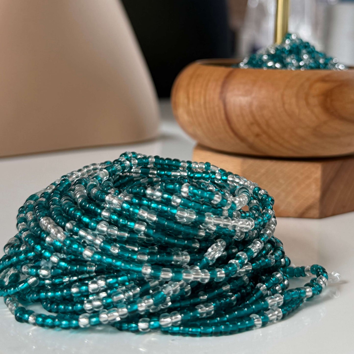Blue and Clear Waist Beads | Ocean Code